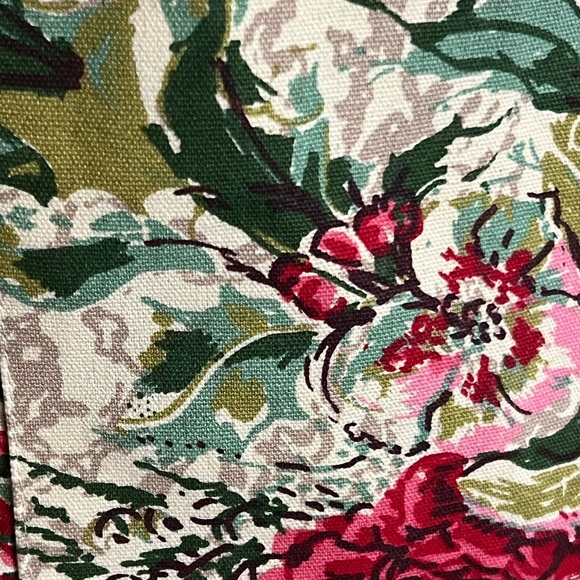 April Cornell MERRY Antique Floral Apron Cotton Canvas Christmas Holidays OS - Picture 8 of 13